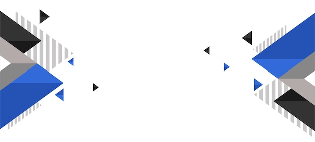 파란색과 검은색 추상 배너 배경 벡터 디자인