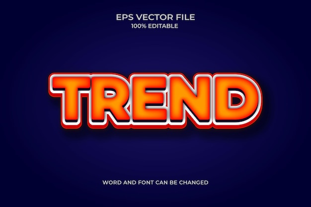 A blue and black background with the word trend written in bold letters.