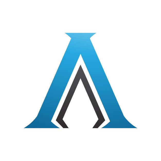 파란색 과 검은색 의 기둥 모양 의 글자 아이콘