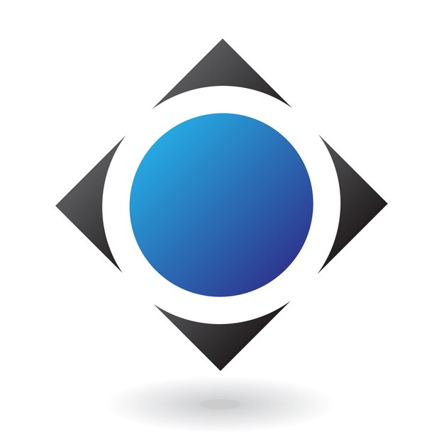 Blue and Black Square Circle Logo Icon