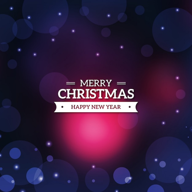 Blue Blurred Christmas Background