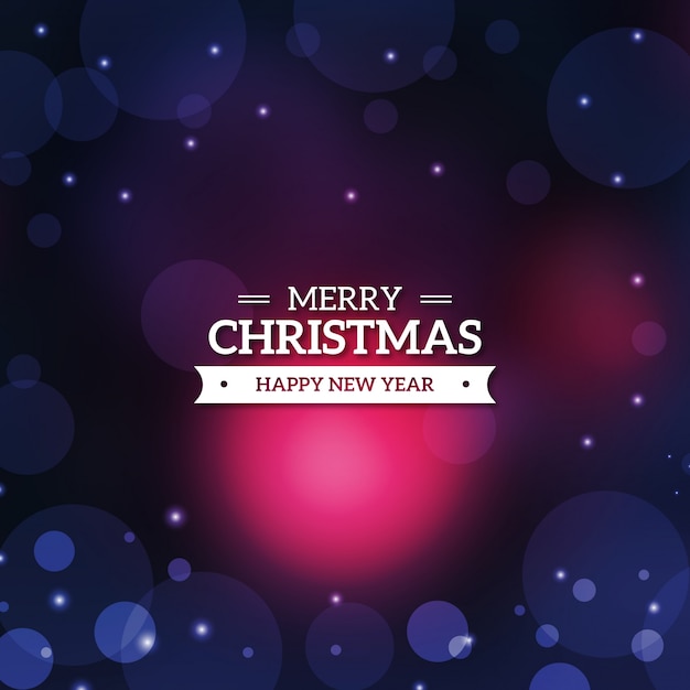 Blue blurred christmas background