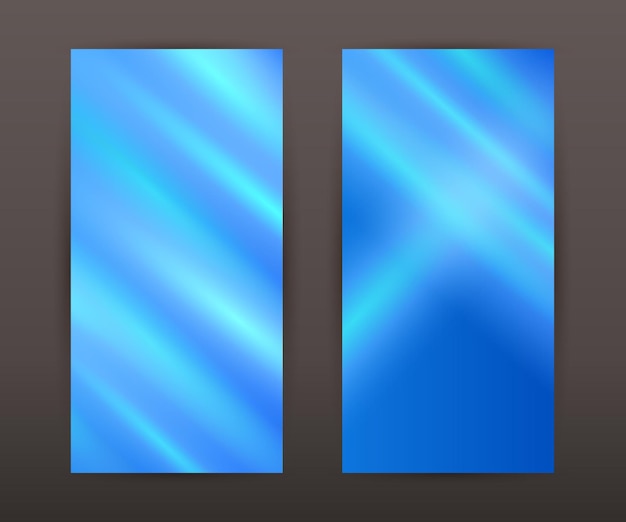 Blue blurry Vertical banner set back front presentation