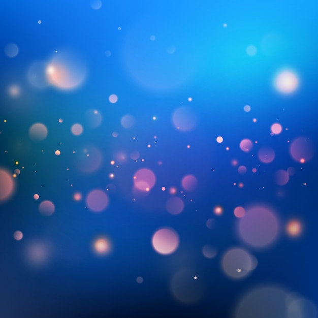 Blue bokeh abstract background.