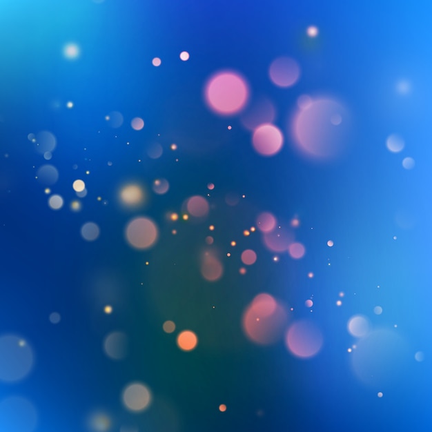 Blue bokeh abstract background.  