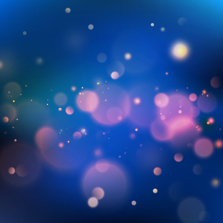 Vector blue bokeh abstract background.  