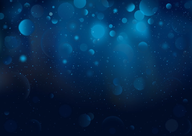 Blue Bokeh Background in Night