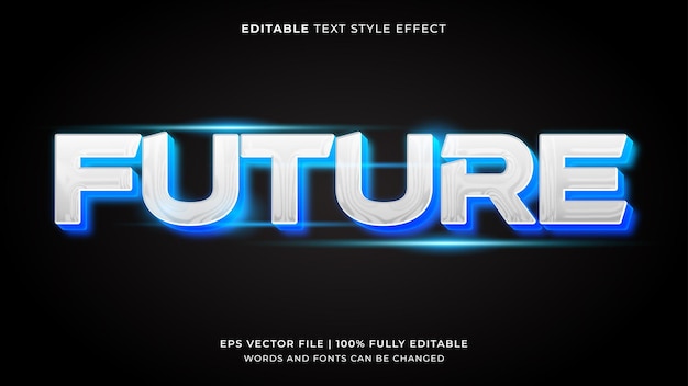 Blue Bold Future Editable Text Effect