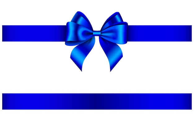 Blue bow and ribbon