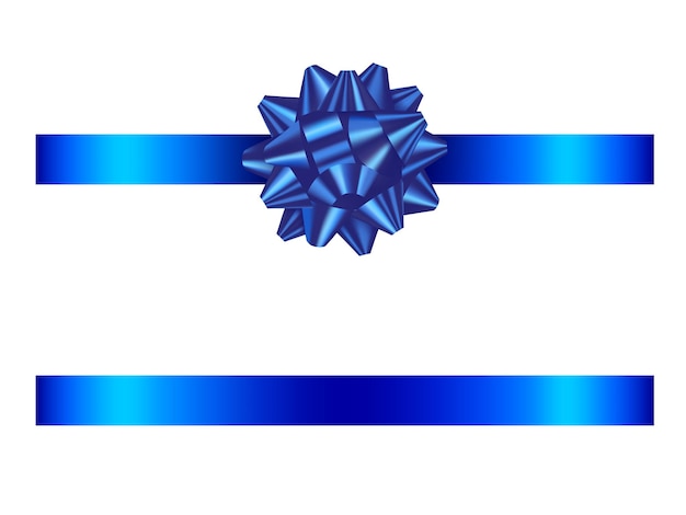 Blue bow and ribbon