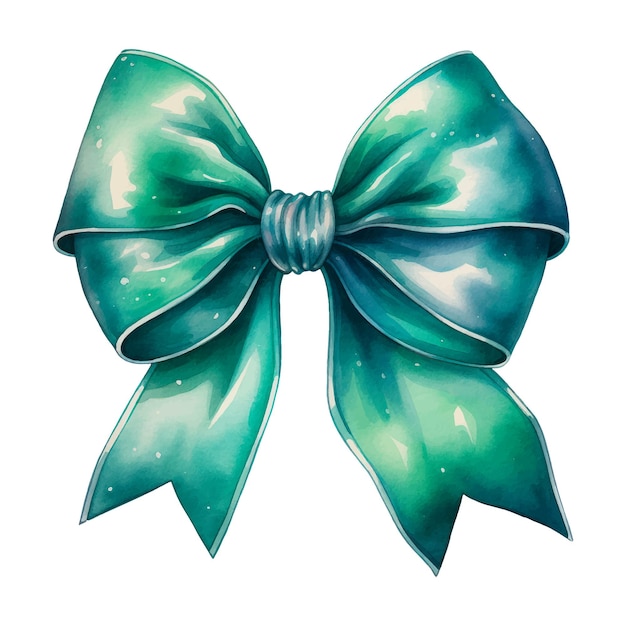 Vector blue bow watercolor illustratie generatieve ai