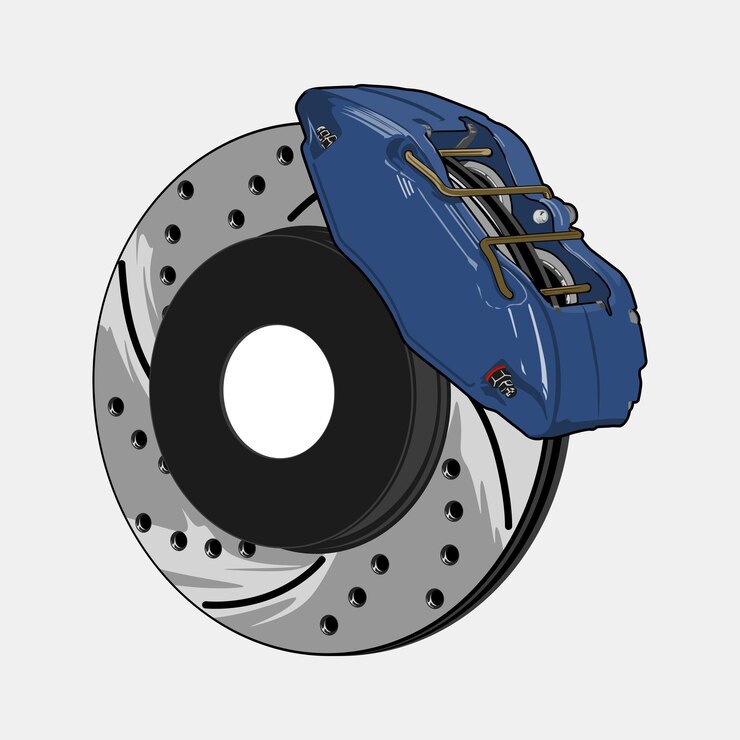 Vector blue brake vector illustration for conceptual design