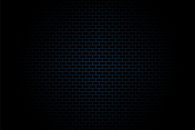 Vector blue brick texture background dark pattern