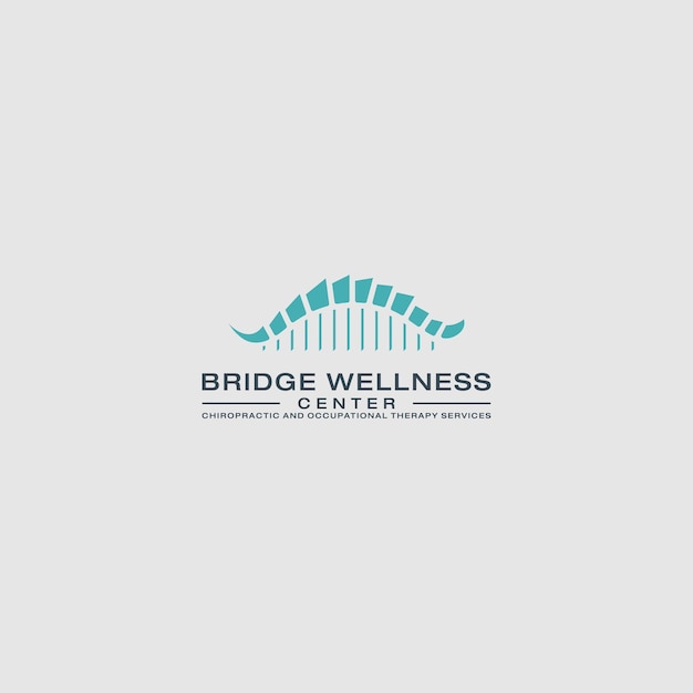 blue bridge wellness center logo design inspiration