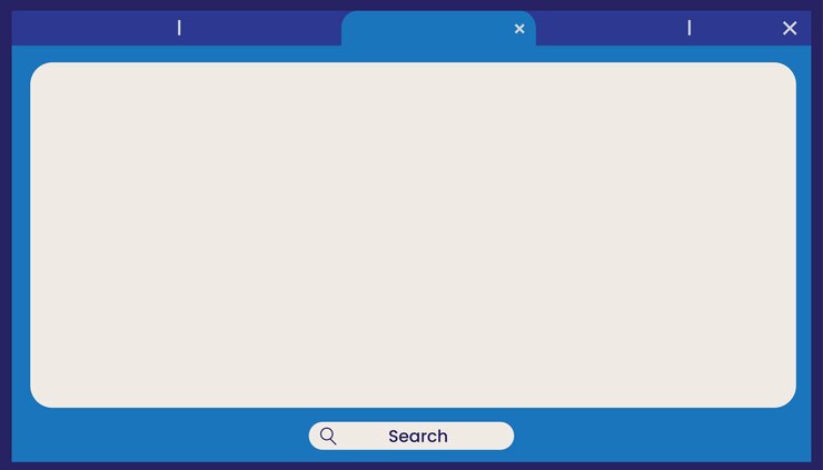 Vector blue browser interface notes template
