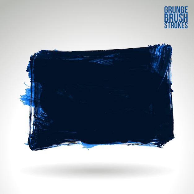 青いブラシストロークとテクスチャグランジベクトル抽象的な手描き要素