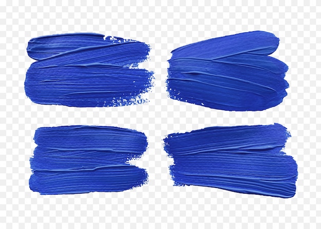 Blue brush strokes effect isolated