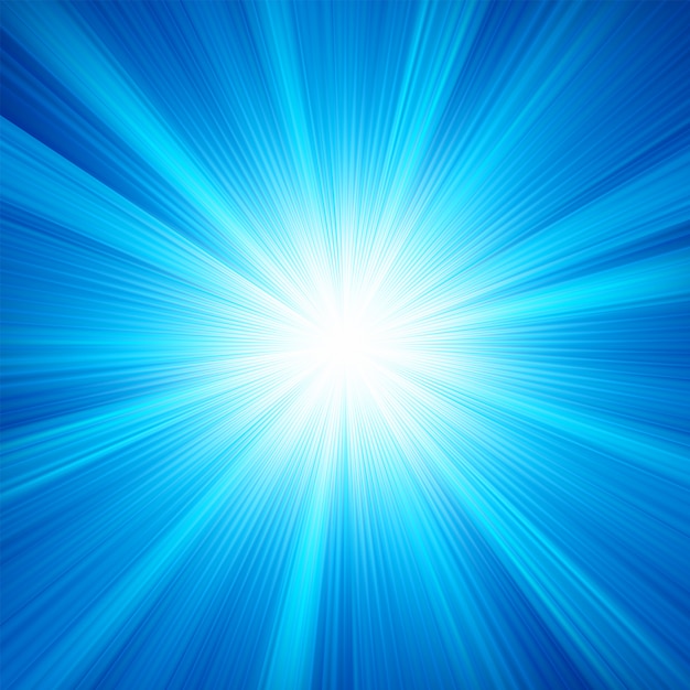 Vector blue burst background