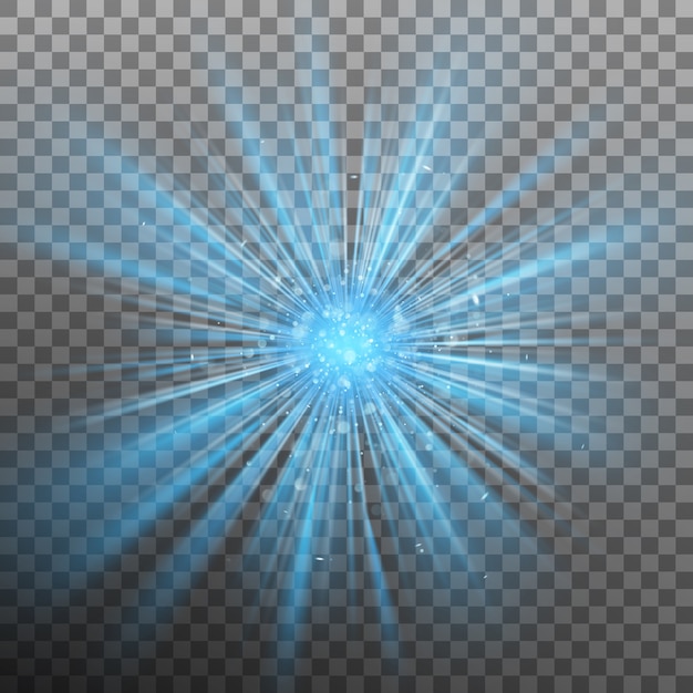 Blue burst color forces light.  