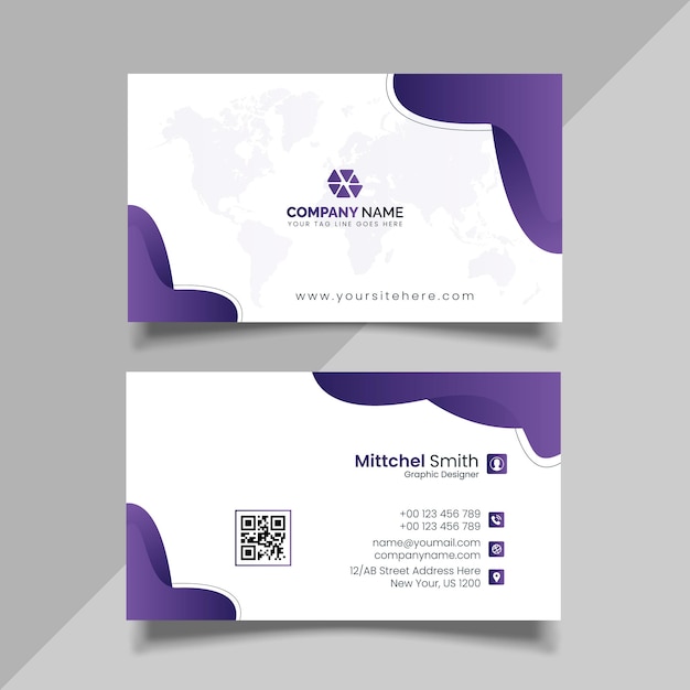 Blue business card design