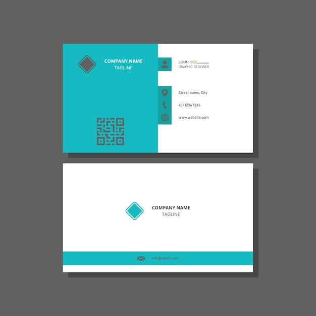 blue business card template