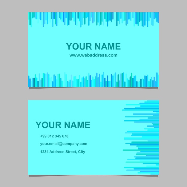 Vector blue business card