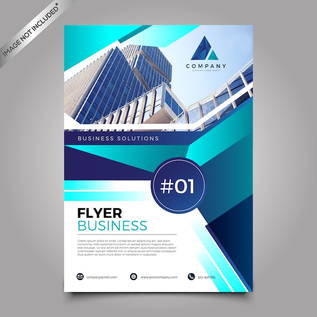 Blue business flyer