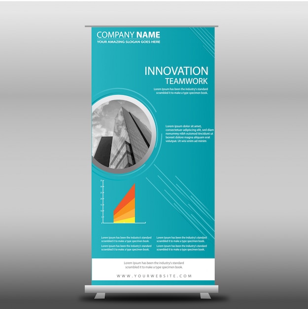 Blue Business Roll Up Template