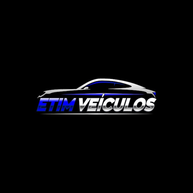 Vector a blue car with the words enm velcus on it