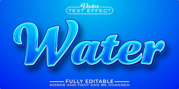 Blue Cartoon Water Editable Text Effect Template