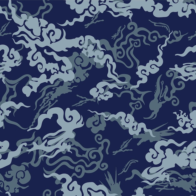 Vector blue casio background texture casio camouflage seamless pattern