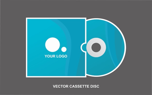 A blue cd disc with the logo for your logo.