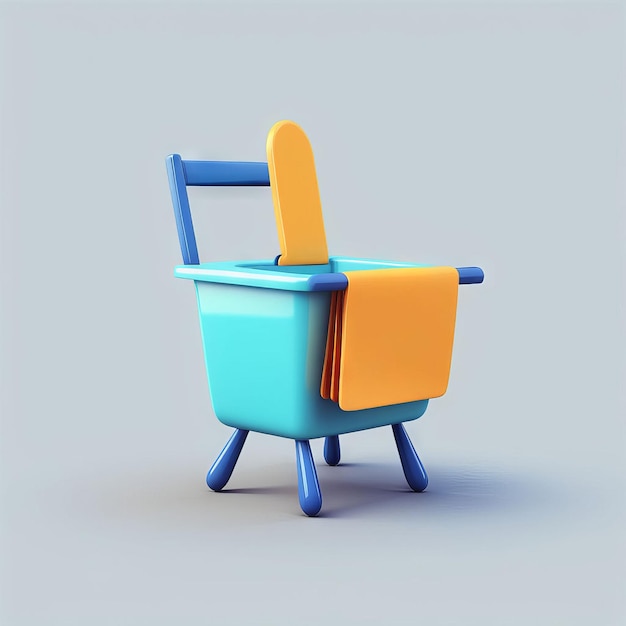 Blue chair 3d illustration blue chair 3d illustration