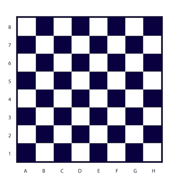 Blue chess board with white border