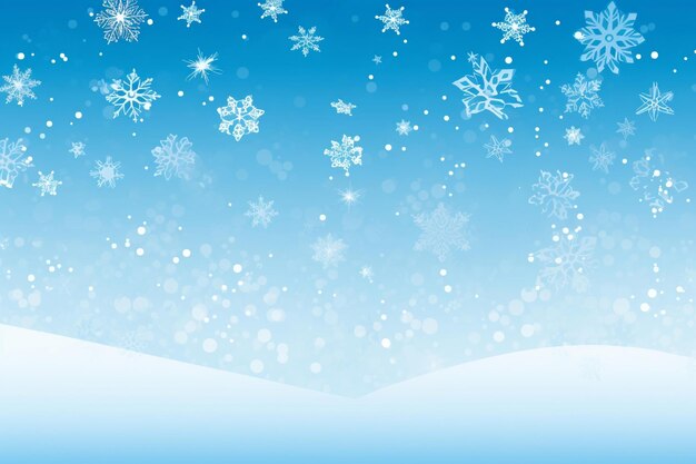 Blue Christmas Background Snowflakes