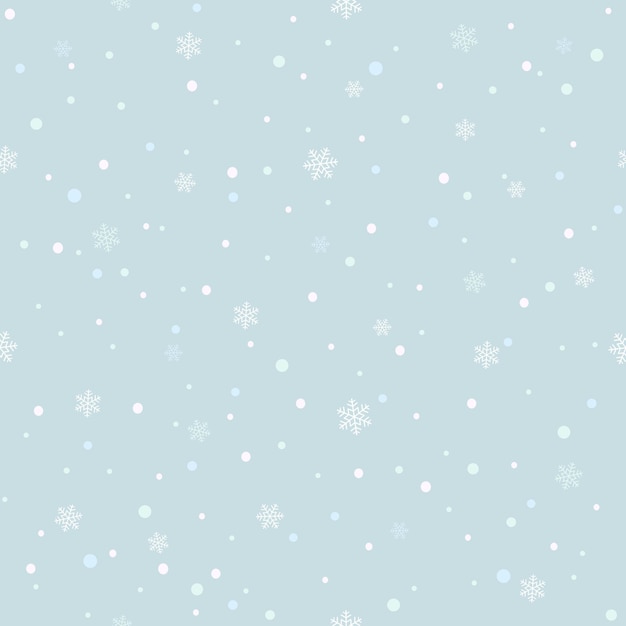 雪と青いクリスマスの背景。雪に覆われたシームレスなパターン。イラストは、背景、ラッパー、壁紙、ホリデーカード、子供の休日や衣類のデザインに使用できます。