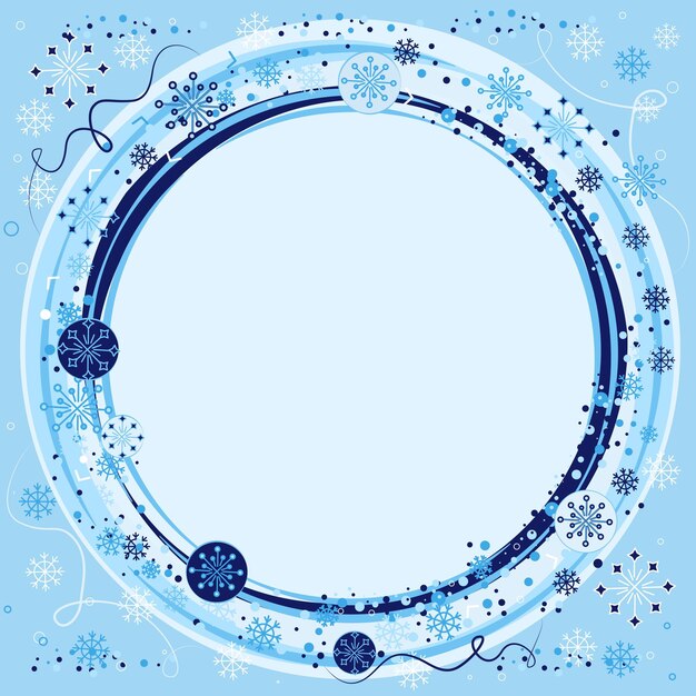 Vector blue christmas background with snowflakes and space for your text