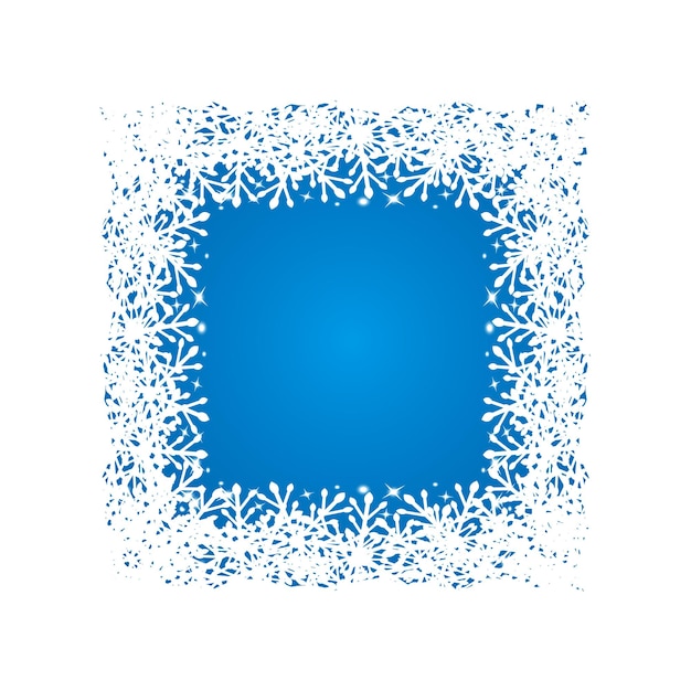 Vector blue christmas background with snowflakes