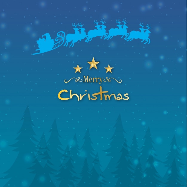 Blue christmas background with text