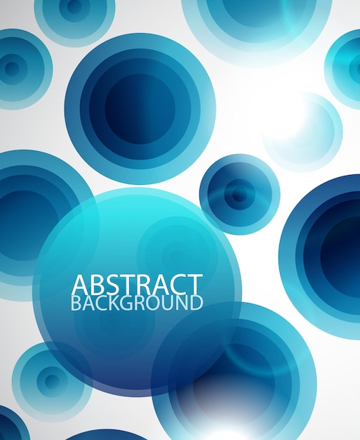 Vector blue circle background