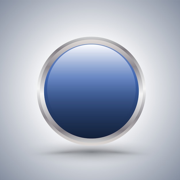 Vector blue circle frame with white copyspace