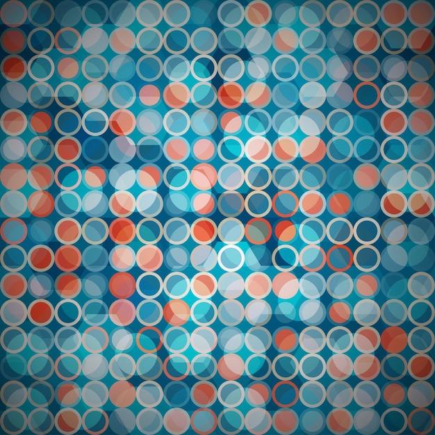 Blue circle seamless pattern