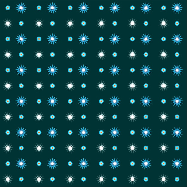 Blue circle and star pattern background vector illustration