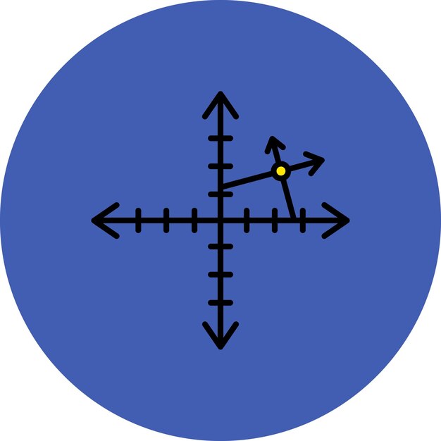 a blue circle with arrows pointing to the right