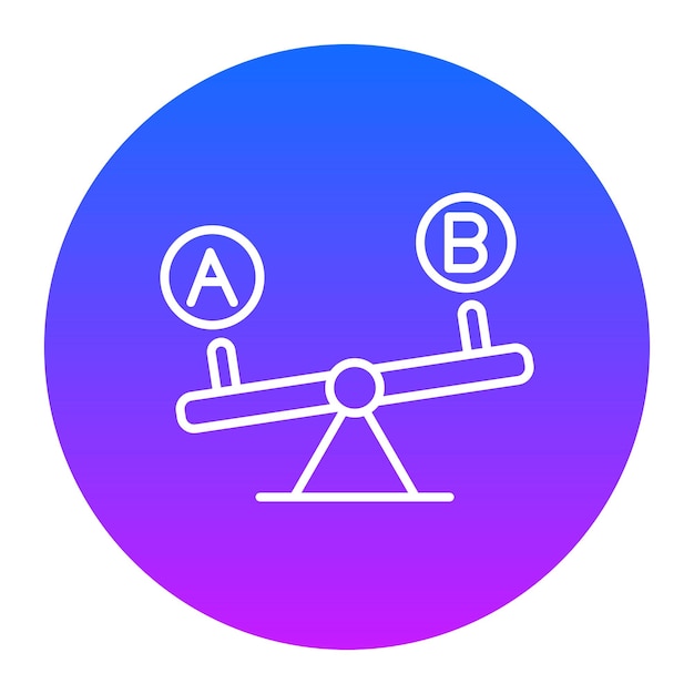 Vector a blue circle with a b and a b on it