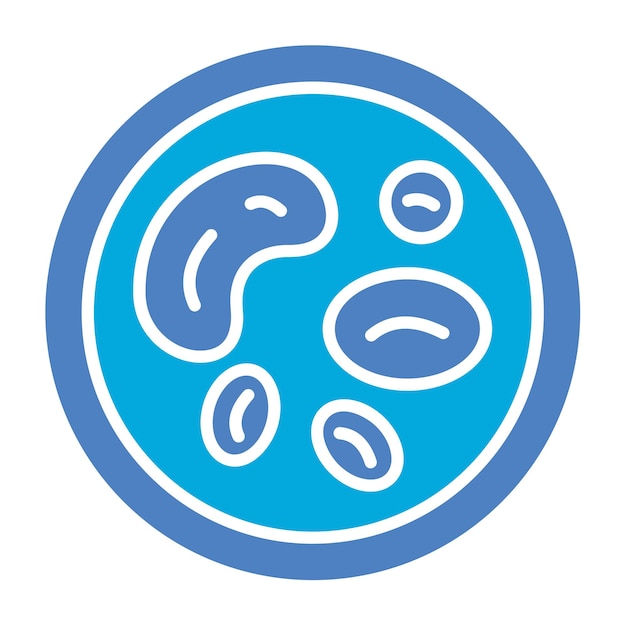Vector a blue circle with a blue circle with a white background