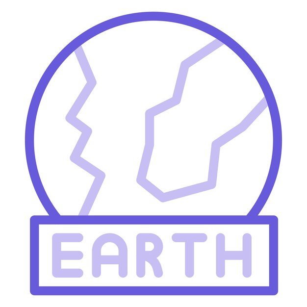 Vector a blue circle with a blue logo and the word earth on it