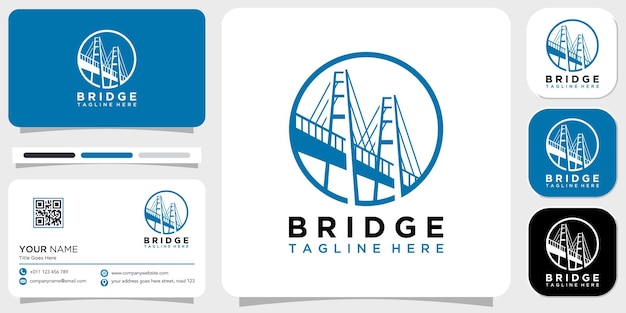 A blue circle with the word bridge on it