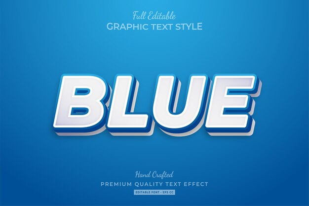 Blue Clean Editable Premium Text Style Effect