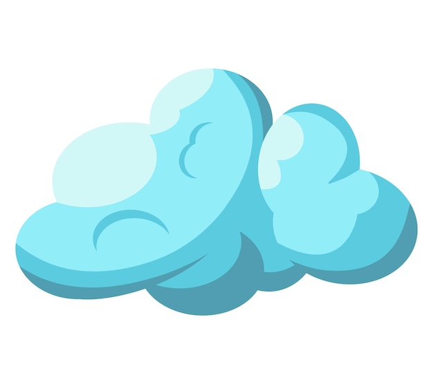 ベクトル カラフルなセットの青い雲 鮮やかで魅力的なスタイルで描かれたカラフルな雲のデザイン